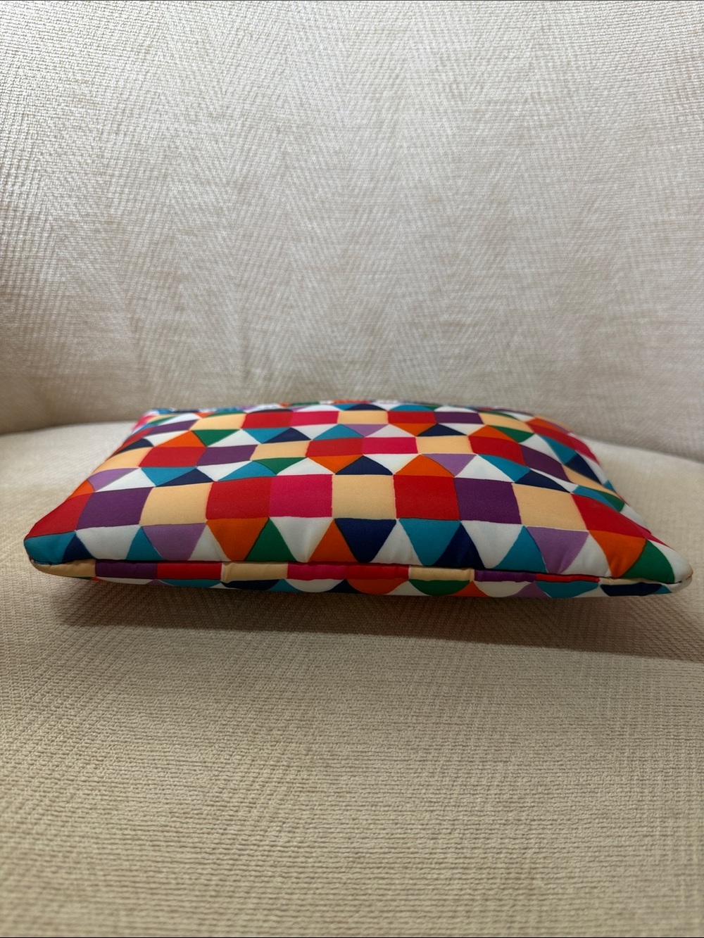 kate spade Multicolor Geometric Cosmetic Pouch - Navy Trim - Picture 11 of 11